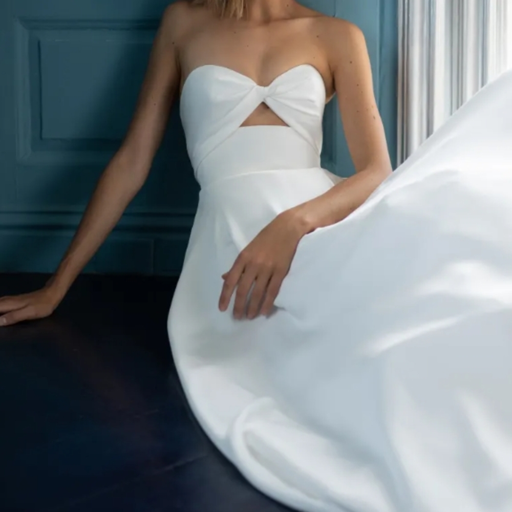 Jenny Yoo White Strapless Wedding Dress